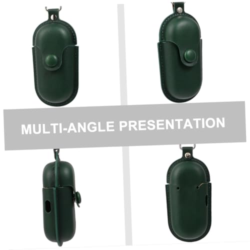 CALLARON Portable Waterproof Earphone Holder and Scratch-Proof Case for Earbuds, Dark Green Storage Cover for Travel and Daily Use