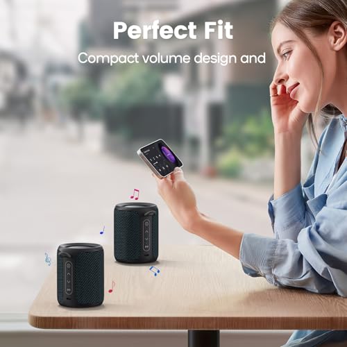 Bluetooth Speaker Wireless,IP67 Waterproof & Dustproof Portable Speaker with Lights,15W Loud Stereo Sound, 2500mAh Battery All Day Playtime, TWS Pairing, BT5.3, Home/Party/Outdoor/Beach (Blue Black) - color: Blue Black