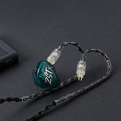 JCALLY Headphone Cable, Replacement wire Oxygen-Free Copper Upgrade 5N OFC Headphone Wire 8 Shares 0.78mm 2pin connector Earphone 3.5mm Wire with Microphone iem cable with microphone (Black 0.78mm) - size: Black 0.78mm