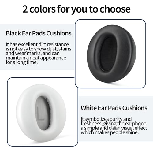 Headphones Replacement Ear Pads for Wyze Noise Cancelling Over Ear Headphones Ear Cushions Cover Repair Part (Gray) - color: Gray