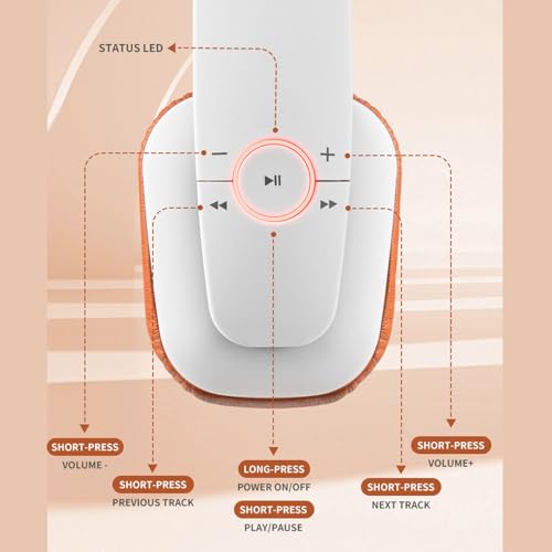 ciciglow Headphones, Adjustable Wireless Over Ear Headphones, Comfortable Foldable Headset, Dual Device Connectivity, for Home Office Cellphone PC (White) - color: White