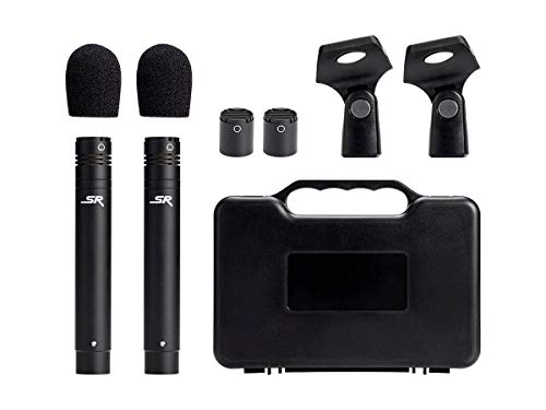 Monoprice Stage Right Series Small Pencil Condenser Microphones (625907), Black