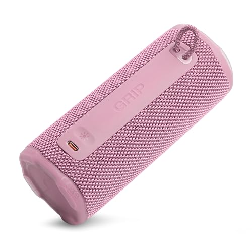 JBL Grip Portable Bluetooth Speaker, Waterproof, Ambient Light - Pink | Up to 14 Hr Playtime, AI Sound Boost, IP68 Waterproof And Dustproof, Drop-Proof, App Control, Ideal For Outdoor And Travel - color: Pink