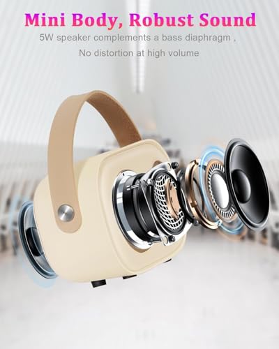 PRUNUS C20 Mini Karaoke Machine,Valentines Day Gifts Her Him Kids Mens - color: C20-Beige