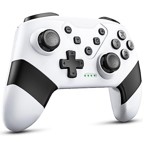 Switch Controller, Wireless Switch Controller for Switch/Switch Lite/Switch OLED, Extra Switch Controller with Paddles, Programmable Switch Remote Control with Back Buttons,Wake-up,Turbo-White - color: White+Black