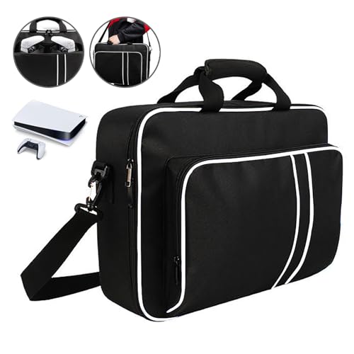 CONGDAREN Carrying Case for PS5 Travel Case for Protective Bag Suitable for Disc/Digital Edition Console, Controllers, Game Cards, Gaming Headset and Other Accessories