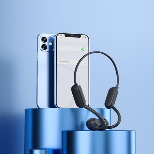 Swimming Headphones Bone Conduction Open Ear Headset MP3 Player Built-in 32G Memory IP68 Underwater Waterproof Stereo Bluetooth Earphone LED Screen for Driving Bicycling Running Skiing-CS05 Black - color: Swim Headphone CS05 Black