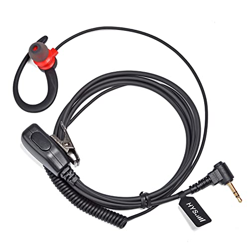 HYS G Shape Walkie Talkie Earpiece with Mic PTT, Earhook in-Ear Headset for Motorola T200TP T260 T260TP T402 T460 T465 T600 T605 T800 MH230R T472 Talkabout 2 Way Radio - size: 1pc