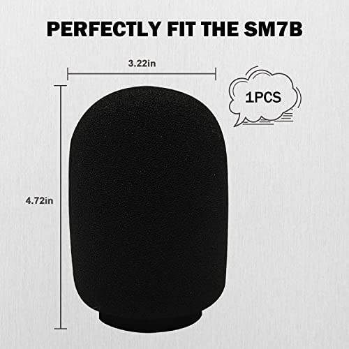 Microphone Cover for SM7B, Mic Cover Foam Microphone Windscreen Compatitable with SM7B Professional Mic Foam for SM7B Recording Condenser Microphones