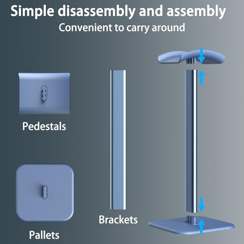 Headphone Stand for Desk - Headset Stand Headphone Holder (Blue) - color: Blue