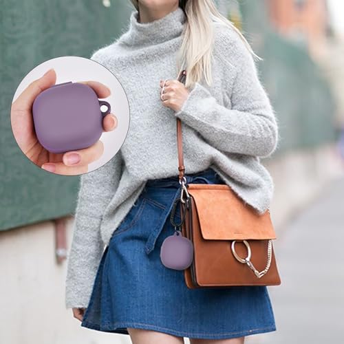 AIRSPO Silicone Case Compatible with Samsung Galaxy Buds 2/Pro/Live/Pro 2/FE Cases (Smokey Mauve) - color: Smokey Mauve