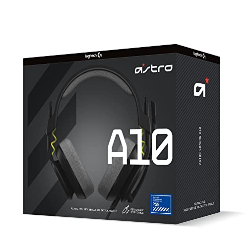 Astro A10 Gaming Headset Gen 2 Wired Headset, Over-Ear Gaming Headphones, Lightweight & Damage Resistant, Flip-to-Mute Microphone, 32 mm Drivers, Compatible with PS5, PS4, Nintendo Switch, PC - Black - color: Black