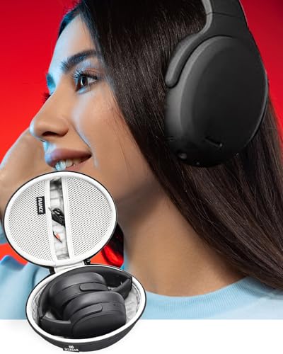 Hard Travel Carrying Case Compatible with Skullcandy Crusher Over-Ear Headphones. (Case Only, Not Include The Device)-Black(Gray Lining) - color: Black(Gray Lining)