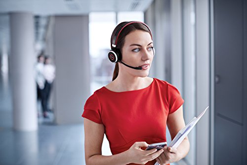 Jabra Evolve 65 MS Wireless Headset, Stereo – Includes Link 370 USB Adapter – Bluetooth Headset with Industry-Leading Wireless Performance, Advanced Noise-Cancelling Microphone, All Day Battery - size: Dual-ear, style: Teams Certified