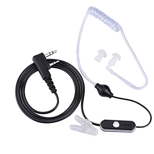 Talkie Headset, Talkie Earpiece for 2pin Walkie Earphone with Built in Microphone PTT Headset Walkie Talkie Earpiece for K Head Walkie Talkie Radio Two Way Radio Talkie Headset Noise Canceling
