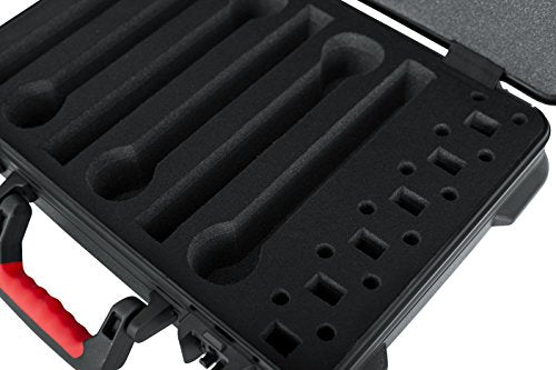 Gator Cases Wireless Microphone Case with TSA Approved Latches for 6 Wireless Microphones; (GTSA-MICW6) - style: (6) Wireless Mics