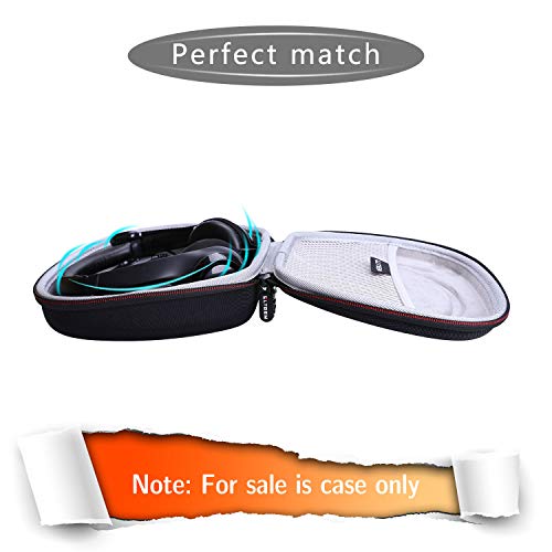 Headset Headphone Case Compatible with Logitech H390, H430, H570e, Zone 300, Zone 301 or JLab Go Work, JIAMQISHI, EAGLEND Headset, Black+Gray(Case Only) | Hard Carrying Travel Wired Headset Case for Logitech H390/H391/Zone 301/H111/H570e & JIAMQISHI/Poly