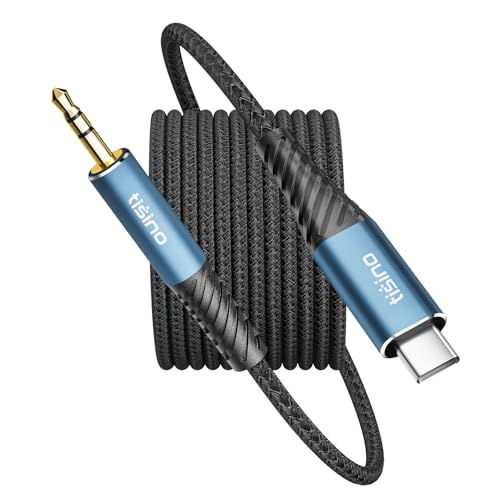 Tisino USB-C to 3.5mm Audio Adapter Aux Cord to USB C, 6.6ft/2m | USB-C to 1/8" Male Aux Cable for Car Stereo Speaker, Compatible with iPhone 16/15 Pro Max, Galaxy S24/S23 Ultra/Pixel 9 - size: 6.6 ft