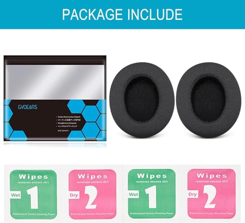 Replacement Ear Pads for Sony MDR 7506 V6 V7 MDR-CD900ST (Black) | Mesh Fabric MDR Headphones Earpad Cushions with Memory Foam