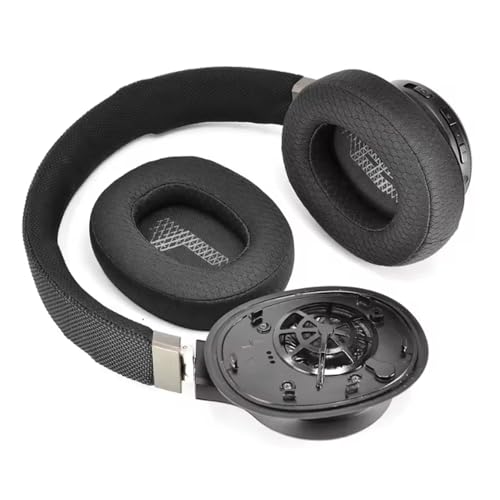 E65 Earpads for JBL Live 650BTNC 660NC E65BTNC Headphone, Replacement Headset Ear Cushion Pads with Memory Foam for 770NC Duet NC Ear Cover Earmuff, Black