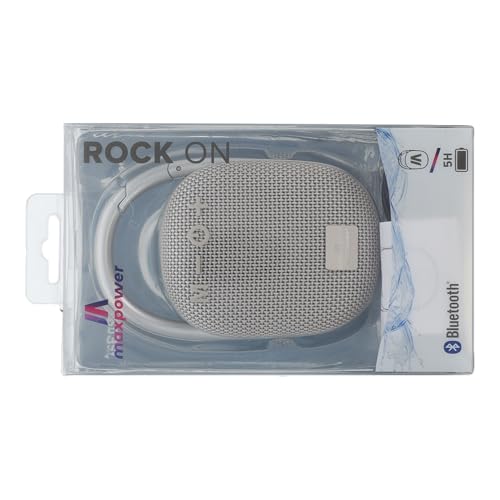 Max Power Bluetooth Speaker with Clip, Gray, MPCLIPGRY, 5 Watts, Portable