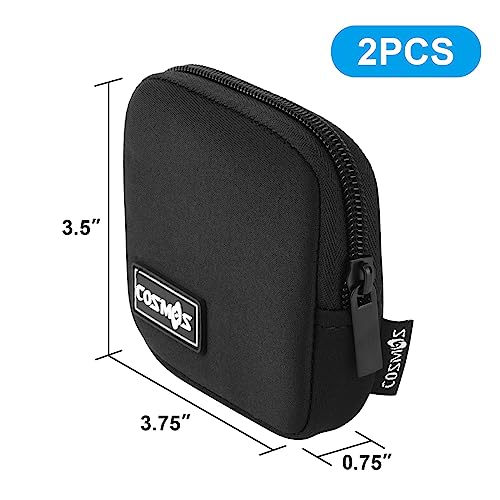 CM Pack of 2 Mini Pouch Case Bag Small Travel Storage Carrying Bag Compatible with MagSafe Power Adapter, Laptop Accessories Cables, Cords, USB Drives, Earphones