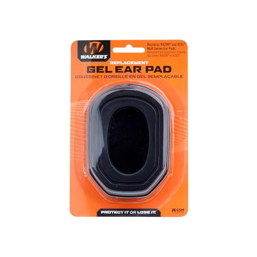 Walker's Gel Ear Pads for Razor & XCEL Hearing Protection Earmuffs | Increased Sealing Snap-On Easy Installation