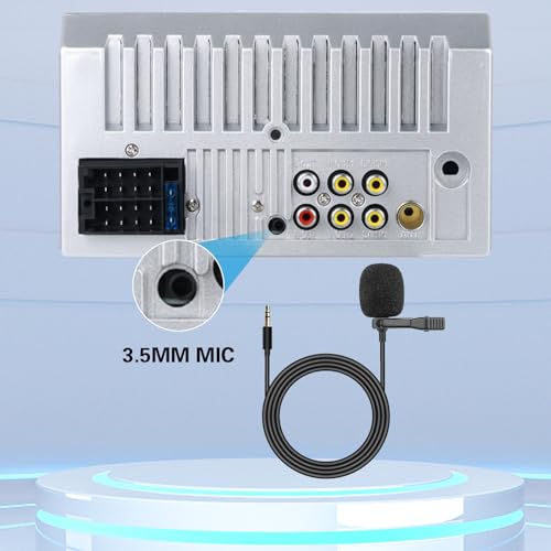 Inefala Car Microphone 3.5mm, Car Radio Mic Replacement for Car Stereo