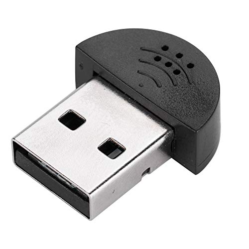 Mini USB Microphone for Computer, Noise Reduction MIC Recording for Desktop PC, Free Audio Receiver Adapter for Web Chat Video Conferencing MSN fit USB Interface