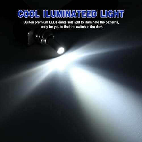 Nilight 3PCS White LED Toggle Switch 12V 20A 3 Pin 2 Position ON Off SPS - color: 3PCS LED Switch White
