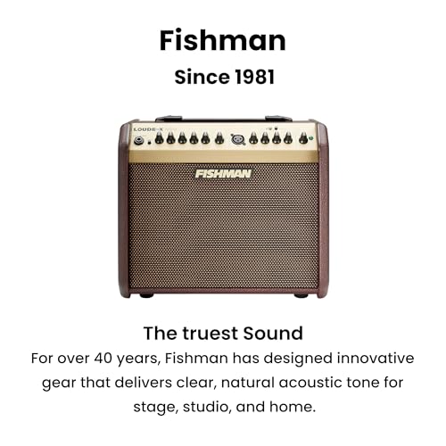Fishman Loudbox Mini 60-Watt Acoustic Guitar Combo Amplifier Bundle with Gearlux XLR Cable, Instrument Cable, and Austin Bazaar Polishing Cloth - size: Mini 60W