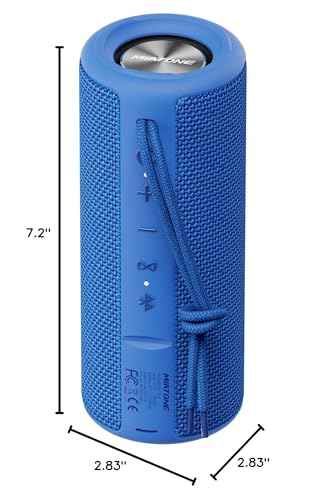 MIATONE Boombox Outdoor Portable Bluetooth Speakers Wireless Speaker Waterproof - Blue - color: BLUE