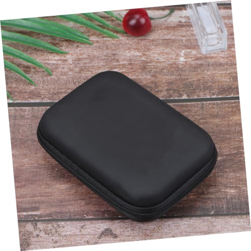 2 Pack EVA Storage Case with Smooth Zipper for Headphone Storage | Black Travel Pouch, Hard Shell Construction, Proper Seal, Outdoor Use, Compact Case for Small Items
