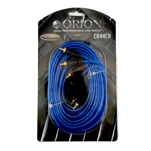 ORION Wired CR44CH 4-Channel RCA Cable, 17-Ft Blue CCA Car Audio Interconnect, RCA Male to Male Straight Connectors, Amplifier, Speakers, Home Theaters, Subwoofers, Hi-Fi Systems & DSP Signal Cable - style: 4 CH - 17 FEET