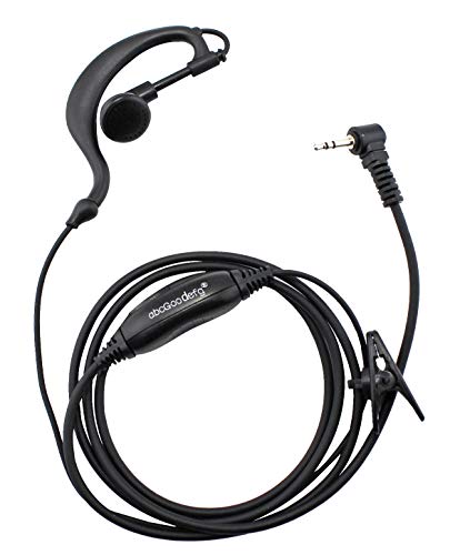 1 Pin 2.5MM Walkie Talkie Earpiece with Mic, G Shape Ear Piece for Police Radios Law Enforcement Compatible with Motorola MH230R MH230TPR MR350R MS350R (20 Pack) - color: 20 PACK