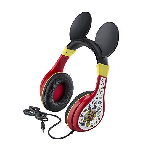 eKids Mickey Mouse Kids Headphones with 3.5mm Audio Jack, Wired Headphones for School, Home or Travel (Mickey Mouse) - color: Mickey Mouse