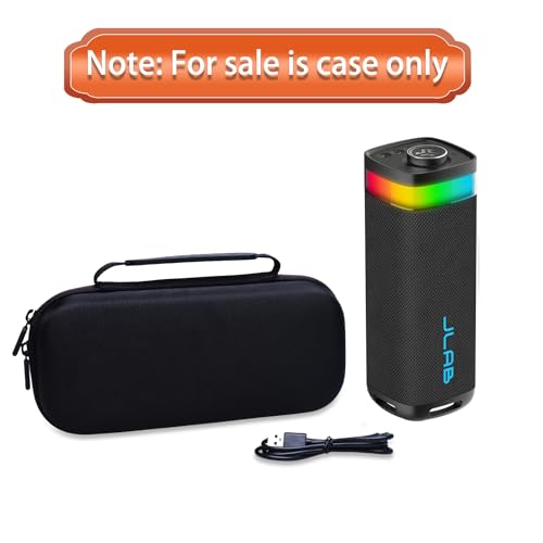 L LTGEM Speaker Case Compatible with JLab JBuds Party Portable Bluetooth Speaker, Office Travel Carrying Storage Bag - Black(Case Only) - color: Black