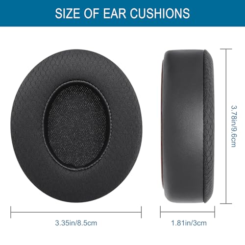 GEVO Earpads Replacement for Beats Studio 2/Studio 3 Wired & Wireless Headphones, Ear Pads Cushion for Beats Studio 2/Studio 3 with High-Density Noise Isolation Memory Foam (Mesh Black) - color: Mesh Black