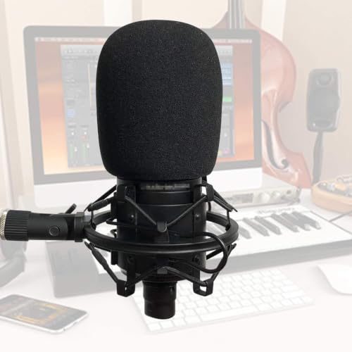 Metal Shock Mount, Mic Clip Holder for Diameter 43-48mm Condenser Microphone, Anti-Vibration Suspension High Isolation Mic Stand
