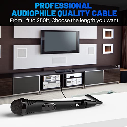 Kxable XLR Microphone Cable 200 Feet, 3 Pin Shielded Balanced Male to Female Mic Cord, Zinc Alloy Shells, OFC, Heavy-Duty Patch Cable for Amplifier, Speaker, Mixer with 5 Cable Ties - size: 200 Feet, style: 1-Pack