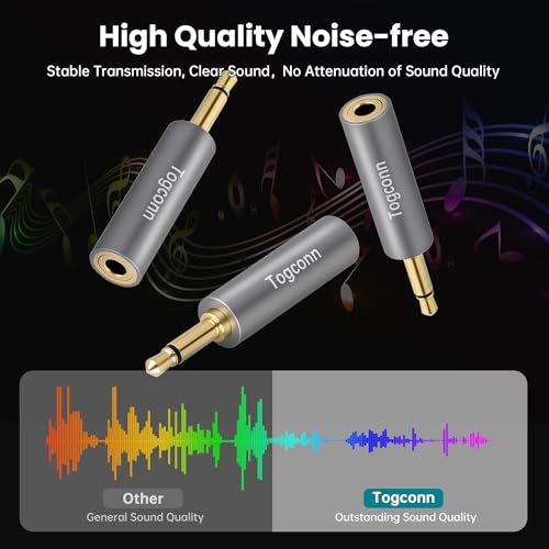3.5mm 1/8Inch Stereo to Mono Audio Adapter 2Pack,1/8" TRS Stereo (Female) Jack to Mono (Male) Plug Headphone Accessories Converter Connector Gold-Plated Plugs & (Aluminum Shell) for Headphone, Radio - style: 2 Pack