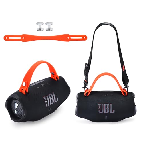 Removable Speaker Handle Strap Compatible with JBL Xtreme 2/ Xtreme 3/Xtreme 4/Zealot S67 Portable Bluetooth Speaker,Outdoor Travel JBL Speaker Silicone Handle (Handle Strap Orange) - style: Handle Strap Orange