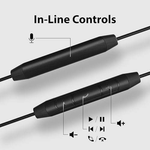 Avantree Resolve –3.5mm AUX Wired Open-Ear Earbuds w/Mic & Over-Ear Hook | Large Size, Compatible with Android Smartphones & Laptops & PC with AUX Jack, Ideal for Office, Outdoor & Home