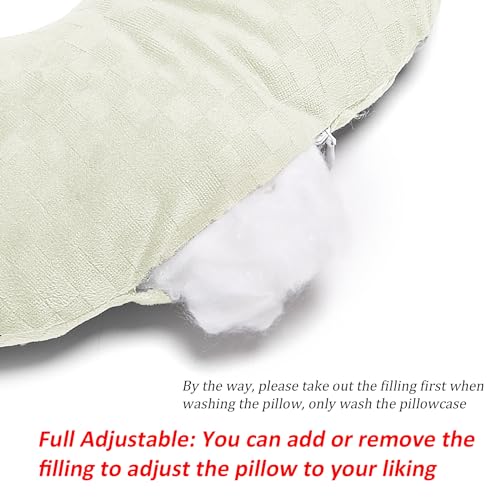 Ear Piercing Pillow with Hole for Cartilage Piercings, CNH Support - color: Cream
