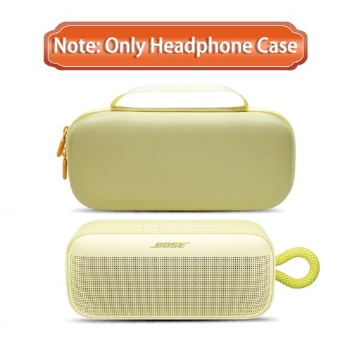 LTGEM Speaker Case Compatible with Bose SoundLink Plus Portable Bluetooth Speaker, Office Travel Carrying Storage Bag - Yellow(Case Only) | Hard EVA Shell, Water-Resistant, Shock Protection, Scratch-Resistant Interior, Portable Travel Storage Case Only -