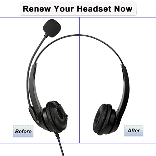 Ear Cushions for Plantronics Headset Replacement 50mm Ear Pads (10 Pack) | Work for Headphones Plantronics HW251N HW261N HW510 Blackwire C320 3210 3220 Jabra Pro 920 9450 GN 2000 9125 Biz 1500 2400II