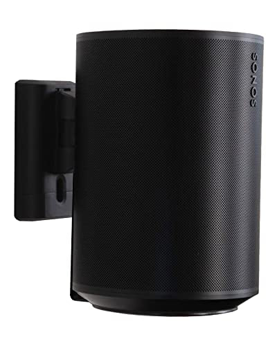 Sanus Single Black Speaker Mount for Sonos Era 100 - Swivel & Tilt, Easy 15-Minute Install - color: Black Single
