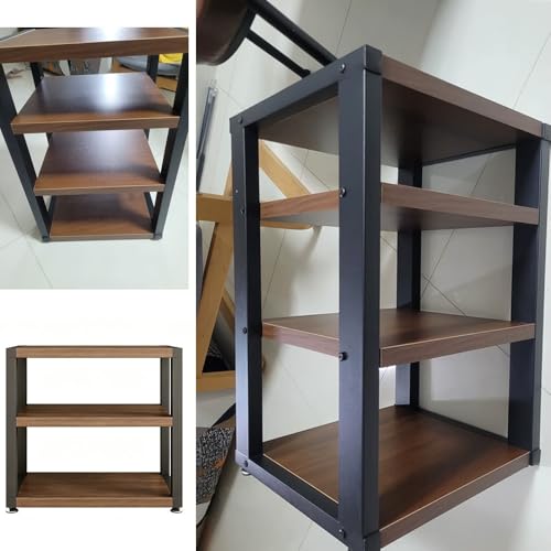 Desktop Audio Cabinet CD Record Player Stand Audio Rack, 2/3/4 Tier AV Component Media Stand, HiFi Rack Corner Shelf Stereo Cabinet for Gaming Room(2-Tier/45x35x27cm) - size: 2-Tier/45x35x27cm