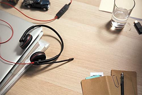 Plantronics Blackwire 3220 USB-A Headset: Comfortable On-Ear Mono Headset with Noise-Canceling Microphone for Clear Calls (Renewed)