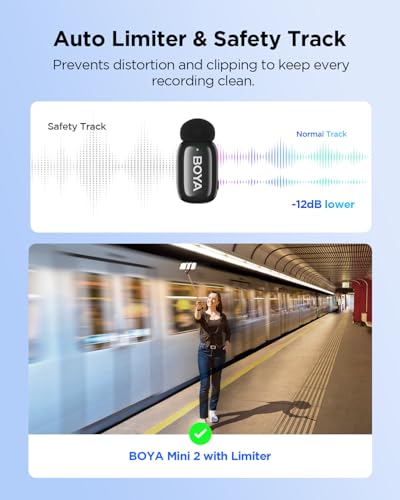 BOYA Mini Wireless Lavalier Microphone for iPhone16/15 Android,USB-C Ultra Mini Mic with Noise Reduction, AI Voice Change, Lapel Mics for Video Recording, Vlogging, TikTok, YouTube(2TX+RXU) - style: USB-C(2TX+RXU)